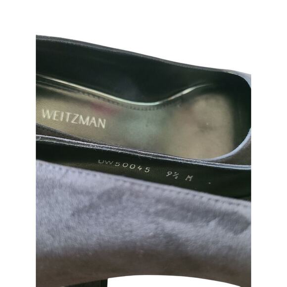 Stuart Weitzman Mary Gray Suede Block Heels Pumps Shoes Women's Size 9.5 M - Picture 5 of 7